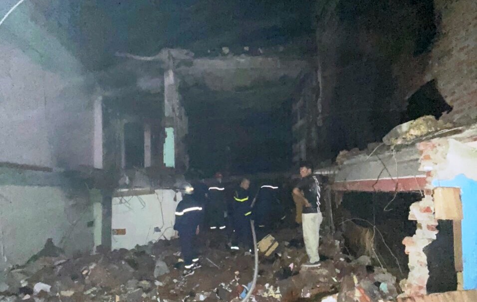 Kịp thời dập tắt vụ cháy tại nhà số 84 Trần Tất Văn, thị trấn An Lão, huyện An Lão